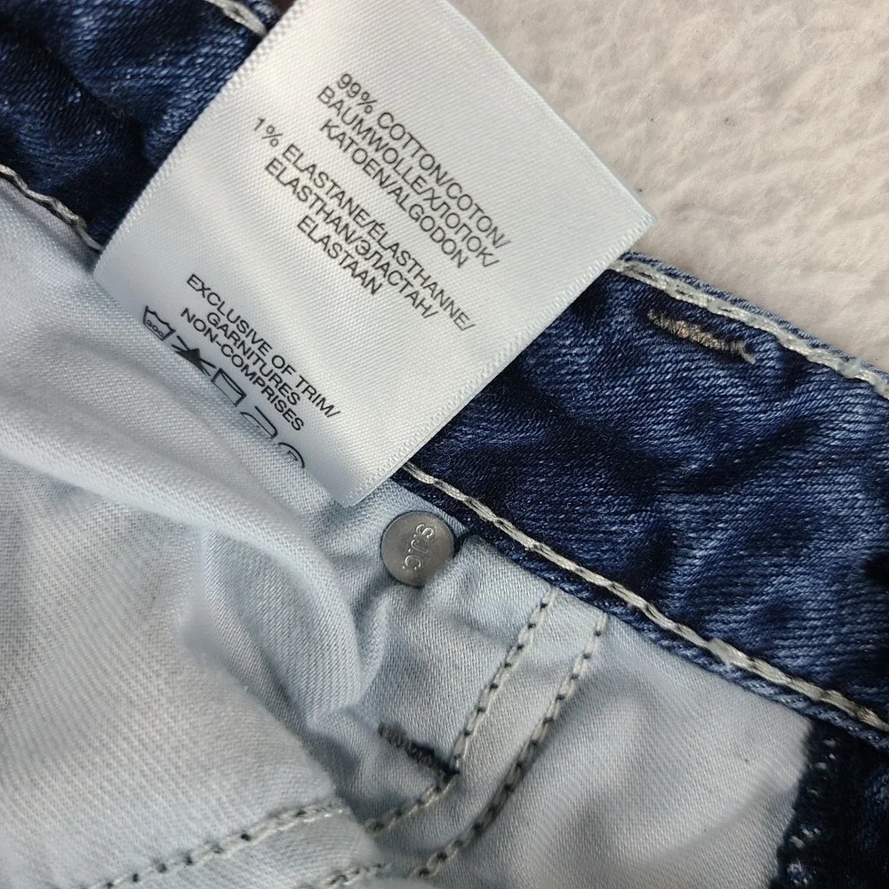 Silver Jeans Womens 28x29 Blue Elyse Skinny Distress Dark Wash Denim
